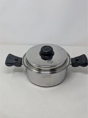 Saladmaster 3qt Saucepan 316ti Titanium Stainless With Vapo Valve Lid & Handles
